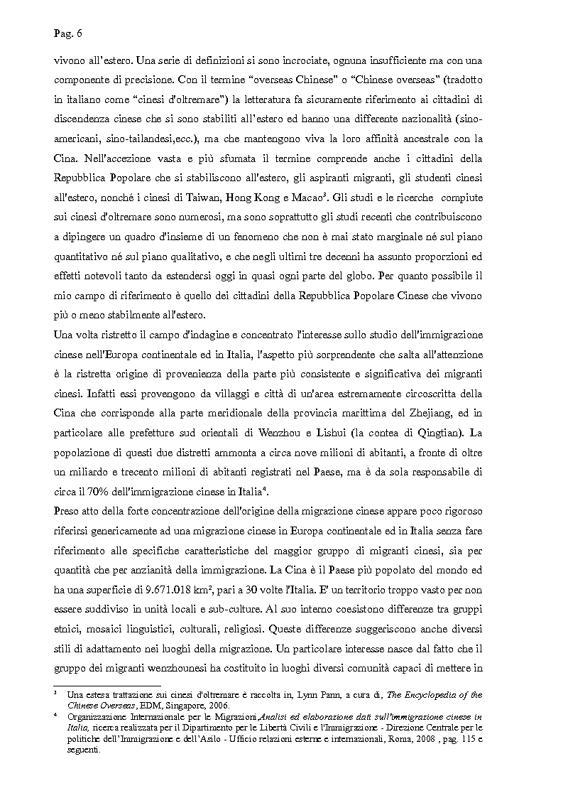 Anteprima della tesi: I cinesi di Wenzhou a Prato e in Europa: nascita e sviluppo di una rete socio-economica trasnazionale, Pagina 3