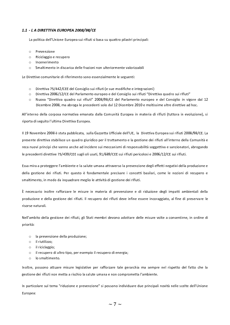 Anteprima della tesi: Trattamento e smaltimento dei Rifiuti Solidi Urbani all'interno del Parco Nazionale del Circeo, Pagina 3