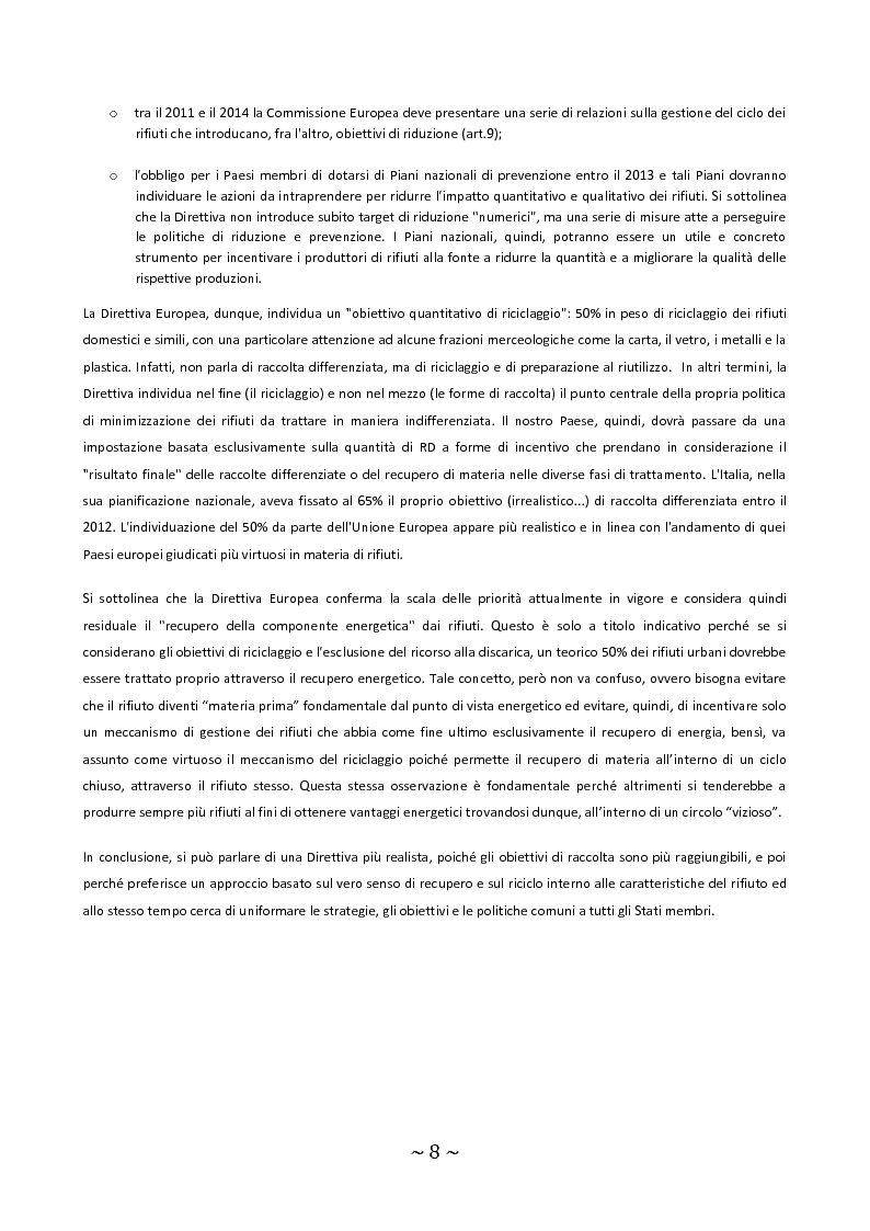 Anteprima della tesi: Trattamento e smaltimento dei Rifiuti Solidi Urbani all'interno del Parco Nazionale del Circeo, Pagina 4