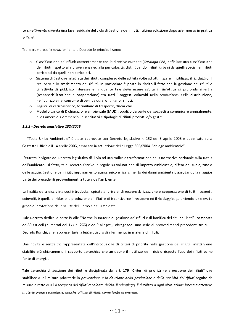Anteprima della tesi: Trattamento e smaltimento dei Rifiuti Solidi Urbani all'interno del Parco Nazionale del Circeo, Pagina 7