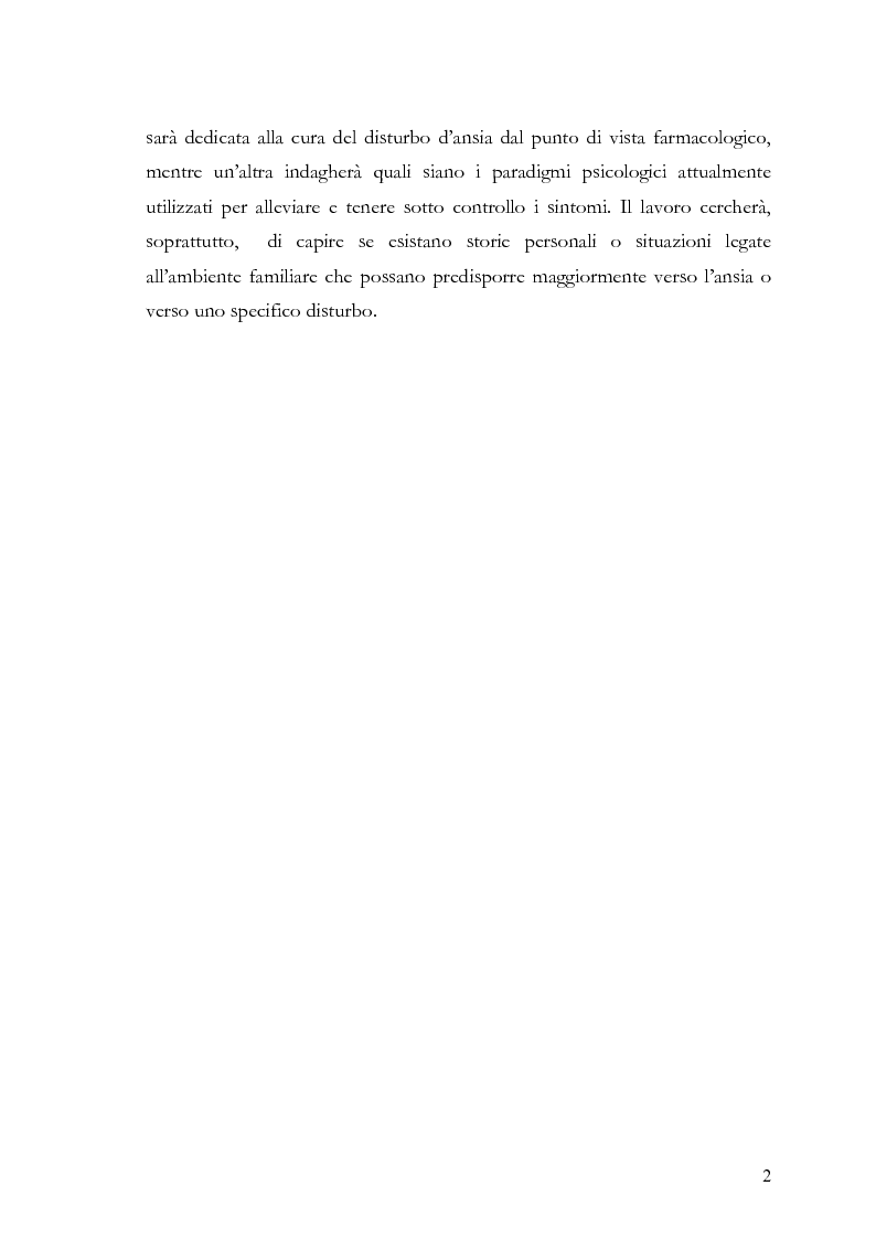 Anteprima della tesi: Disturbi d'ansia: diagnosi e terapia psicologica, Pagina 3