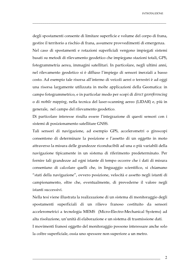 Anteprima della tesi: Validazione di un sistema di sensori di spostamenti per il monitoraggio delle frane, Pagina 3