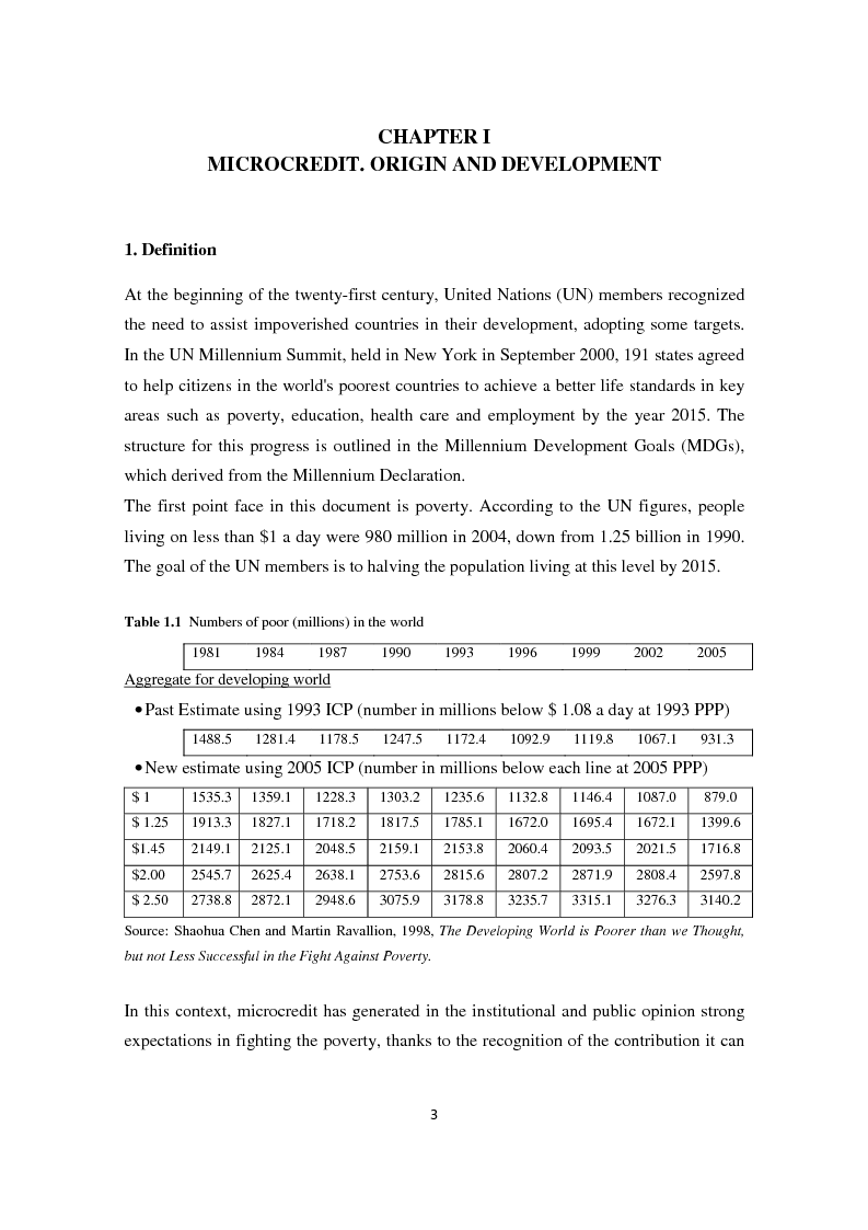 Anteprima della tesi: Social and financial performances of the microfinance institutions, Pagina 4