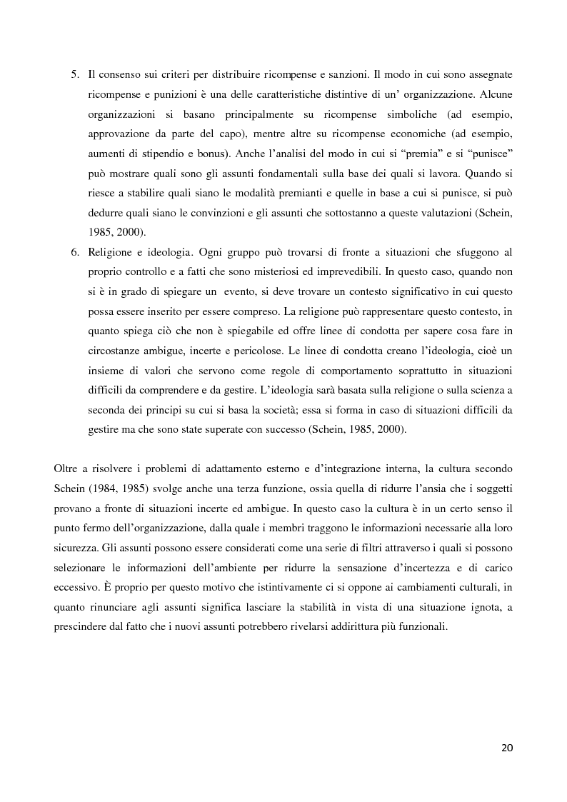 Anteprima della tesi: Il ruolo della cultura organizzativa nel goal setting di gruppo in un contesto bancario, Pagina 15