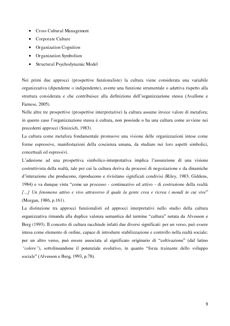 Anteprima della tesi: Il ruolo della cultura organizzativa nel goal setting di gruppo in un contesto bancario, Pagina 4