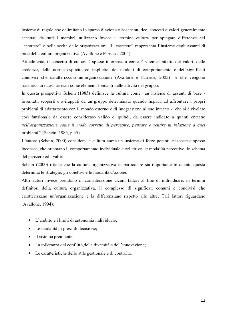 Anteprima della tesi: Il ruolo della cultura organizzativa nel goal setting di gruppo in un contesto bancario, Pagina 7
