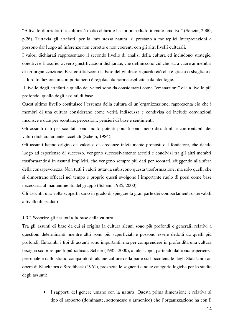 Anteprima della tesi: Il ruolo della cultura organizzativa nel goal setting di gruppo in un contesto bancario, Pagina 9
