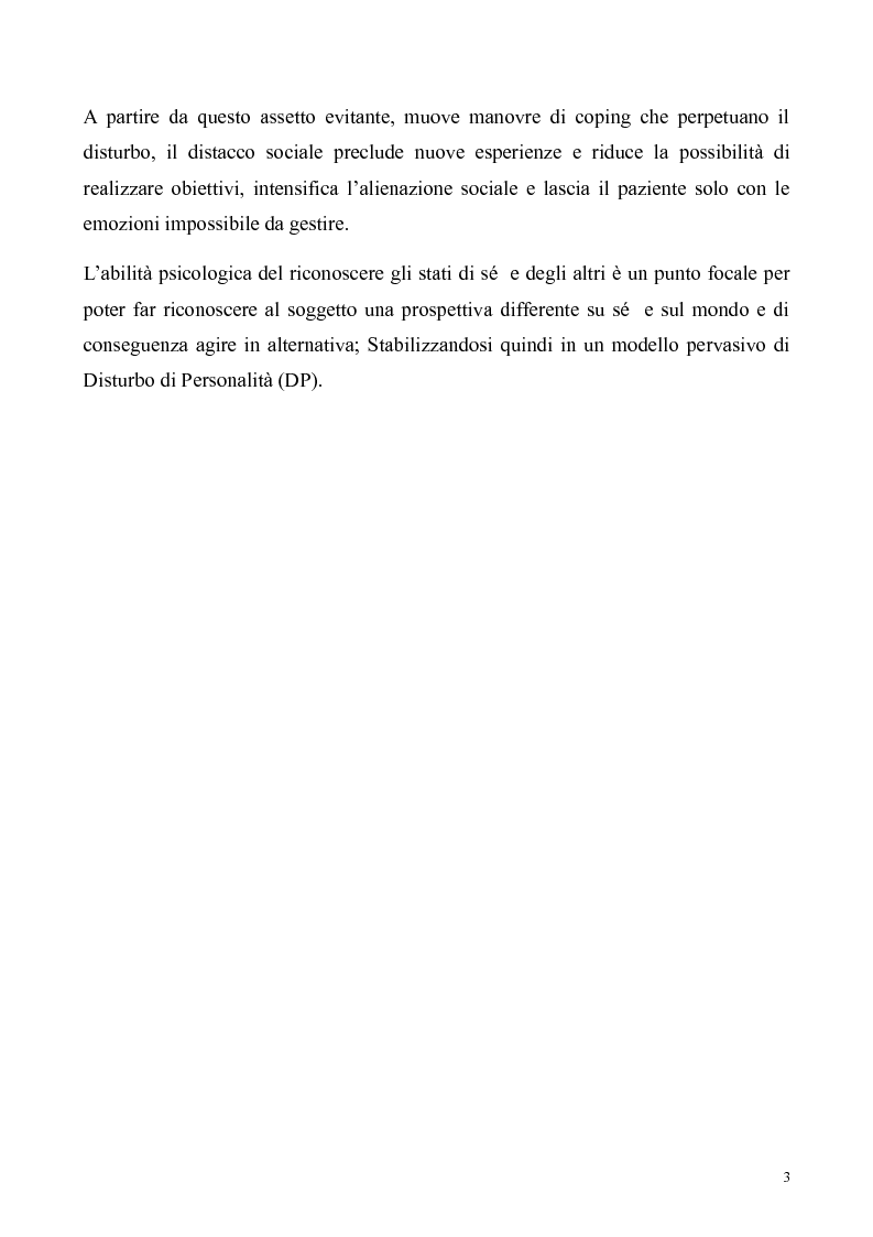Anteprima della tesi: ''Al di là dei confini''. Disturbo Borderline di Personalità. Un ipotesi integrativa tra i modelli psicoanalitico e cognitivo, Pagina 4