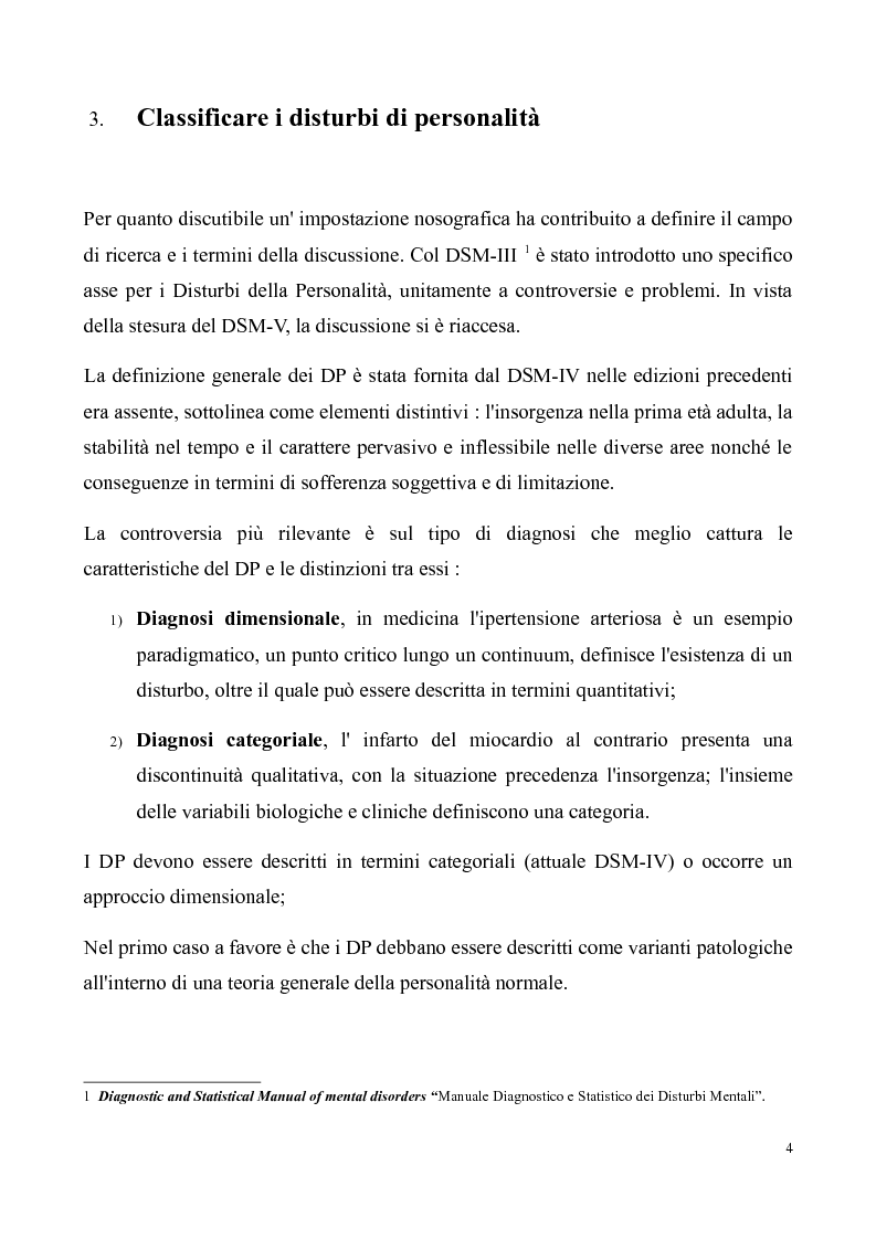 Anteprima della tesi: ''Al di là dei confini''. Disturbo Borderline di Personalità. Un ipotesi integrativa tra i modelli psicoanalitico e cognitivo, Pagina 5