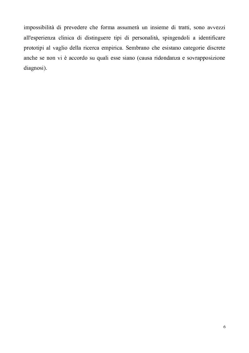 Anteprima della tesi: ''Al di là dei confini''. Disturbo Borderline di Personalità. Un ipotesi integrativa tra i modelli psicoanalitico e cognitivo, Pagina 7