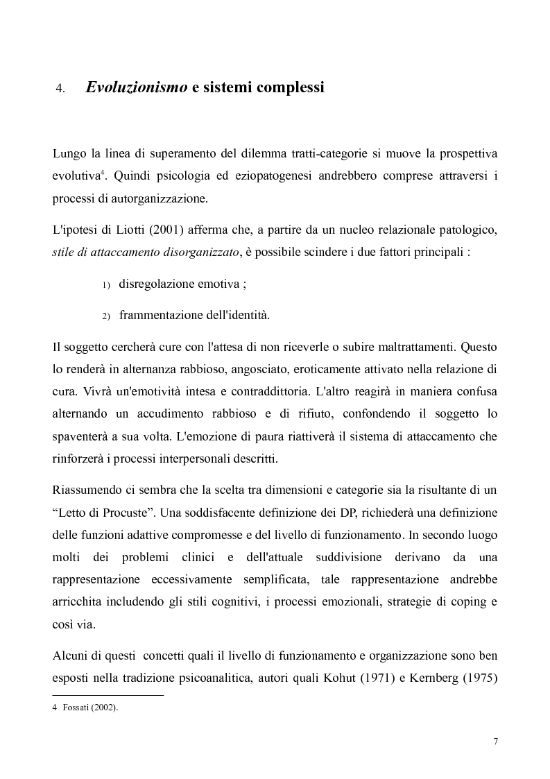Anteprima della tesi: ''Al di là dei confini''. Disturbo Borderline di Personalità. Un ipotesi integrativa tra i modelli psicoanalitico e cognitivo, Pagina 8