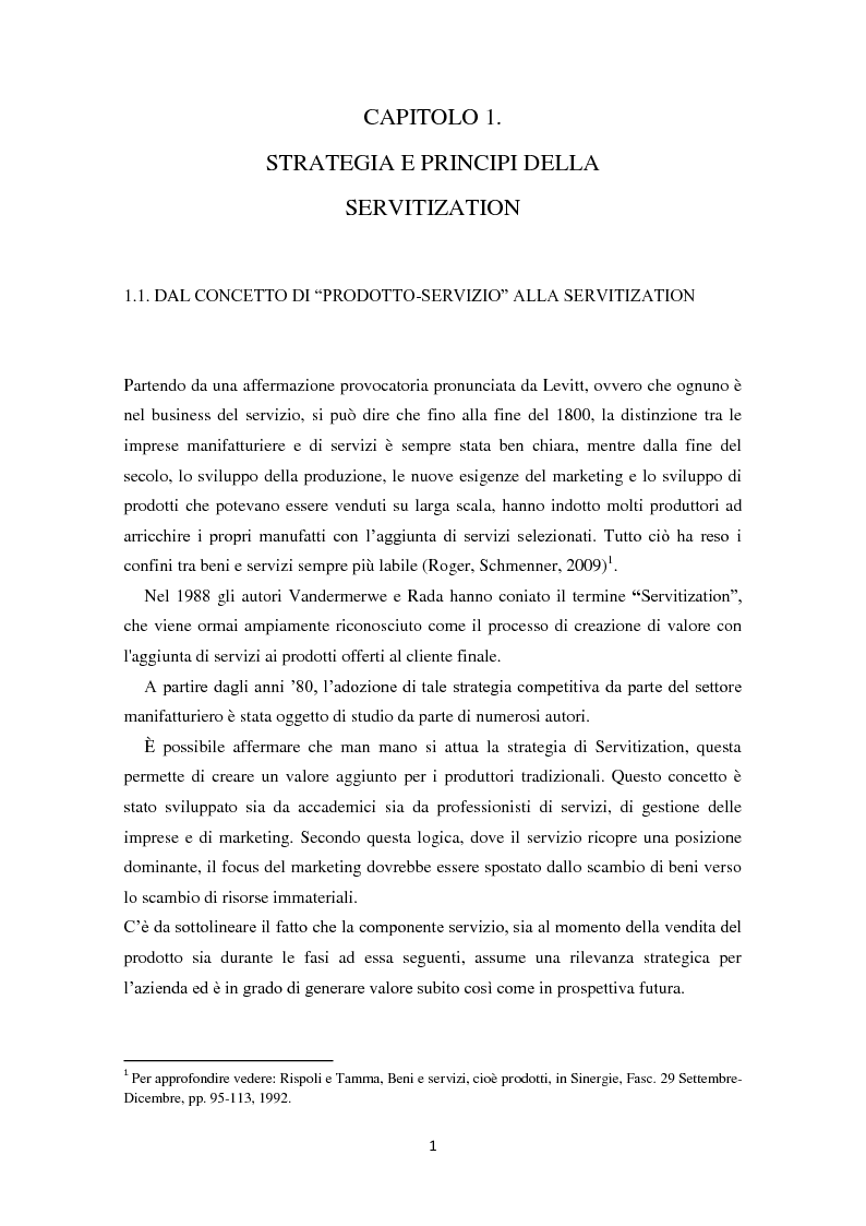 Anteprima della tesi: Valore per il cliente e riprogettazione della service-chain: un'applicazione nel settore dell'elettrodomestico bianco., Pagina 6