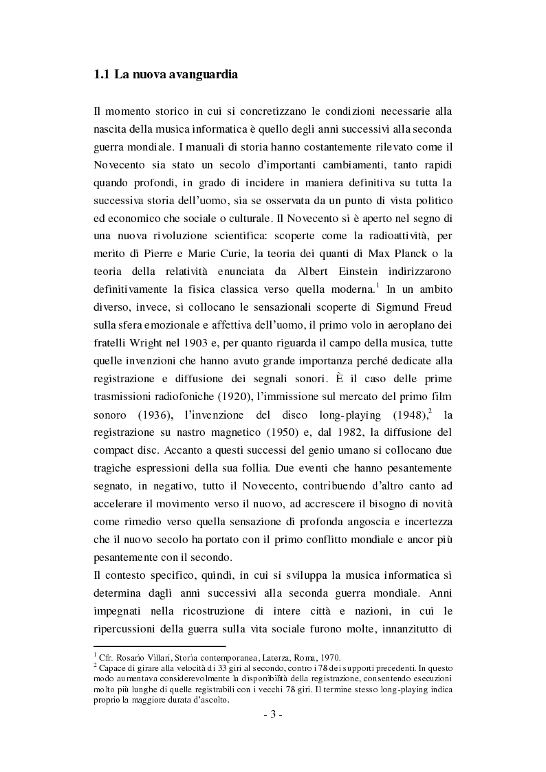 Anteprima della tesi: Genesi, sviluppo e diffusione del software "Music N" nella storia della composizione informatica., Pagina 9