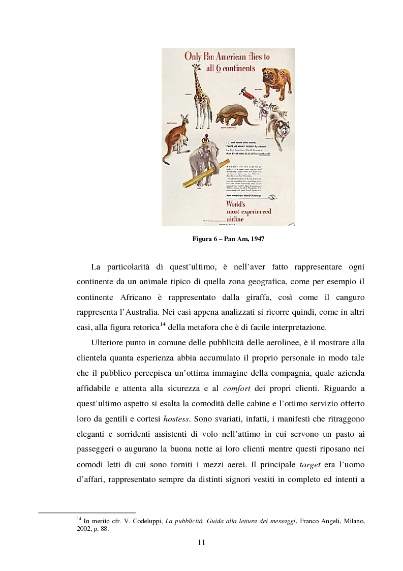 Anteprima della tesi: La comunicazione pubblicitaria delle compagnie aeree. Il caso Alitalia, Pagina 8