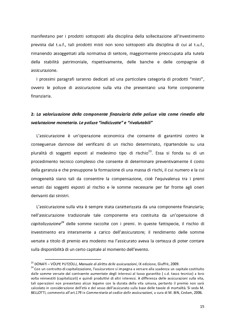 Anteprima della tesi: I prodotti assicurativi-finanziari, tra investimento, risparmio, previdenza. Profili giuridici, Pagina 11