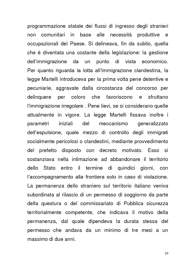 Anteprima della tesi: Diritto all'unità familiare degli stranieri in Italia, Pagina 6