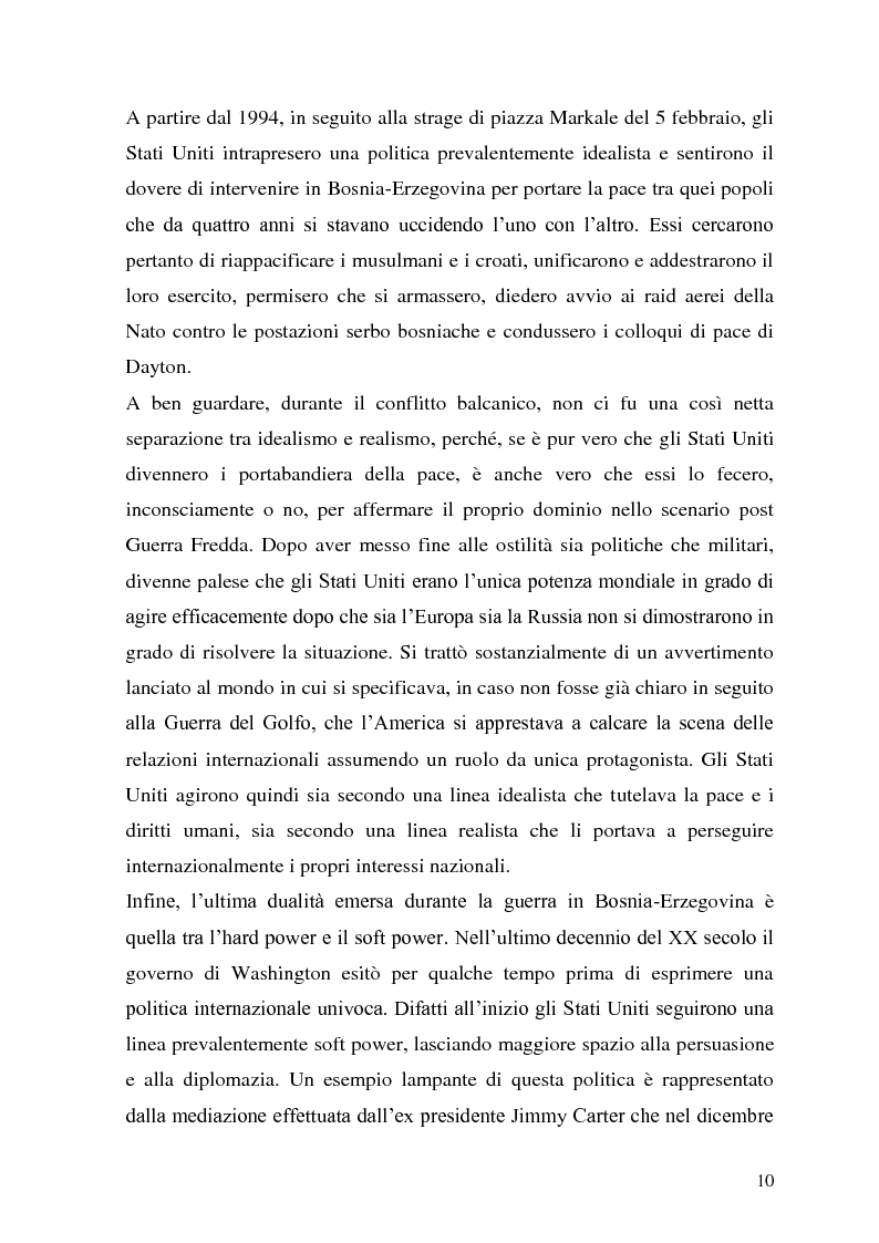 Anteprima della tesi: L'intervento statunitense in Bosnia-Erzegovina (1992-1995), Pagina 5