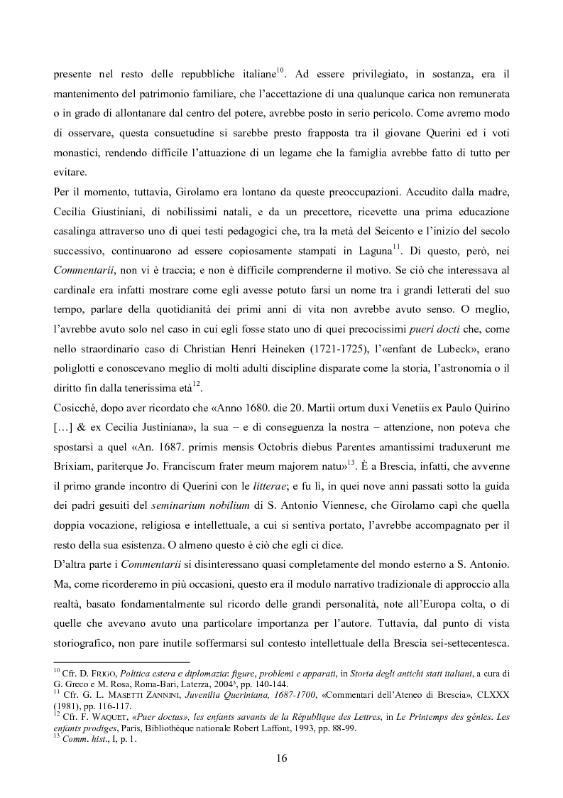 Anteprima della tesi: Erudizione e religione. Angelo Maria Querini e il respiro dell'Europa, Pagina 13