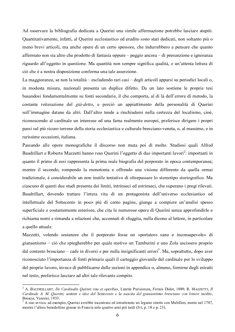 Anteprima della tesi: Erudizione e religione. Angelo Maria Querini e il respiro dell'Europa, Pagina 3