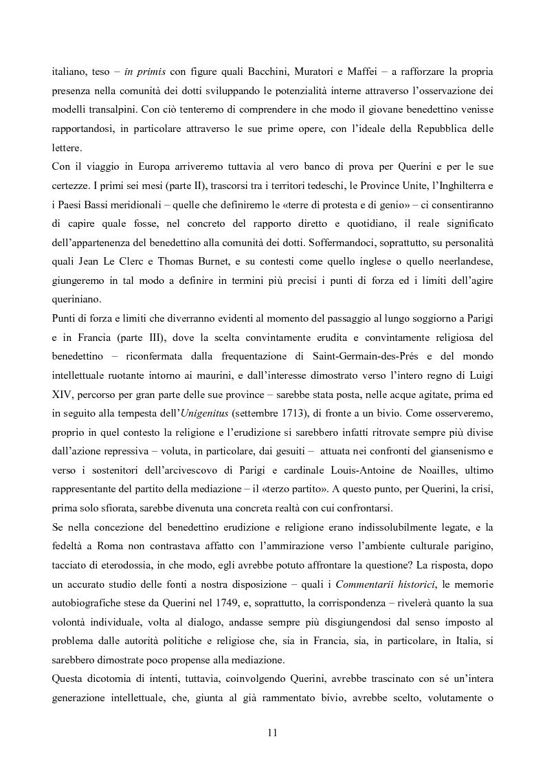 Anteprima della tesi: Erudizione e religione. Angelo Maria Querini e il respiro dell'Europa, Pagina 8