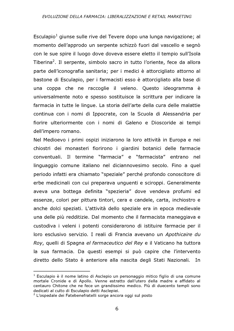 Anteprima della tesi: Evoluzione della farmacia: liberalizzazione e retail marketing, Pagina 5