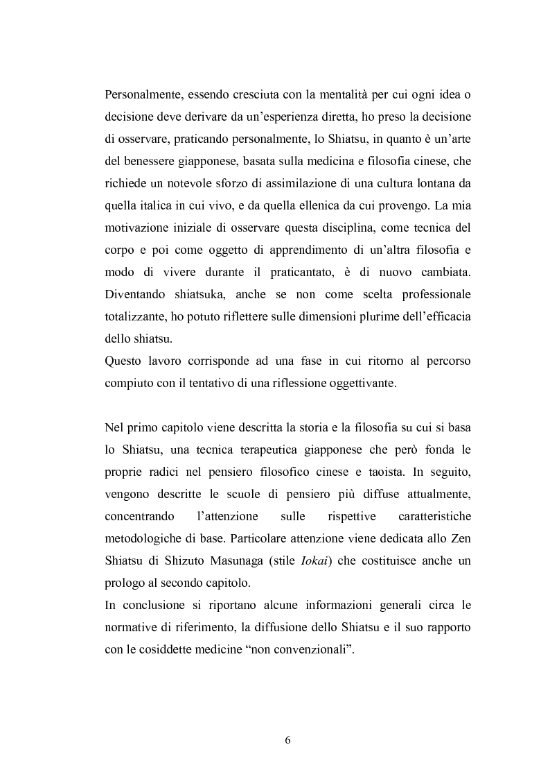 Anteprima della tesi: Concezioni della corporeità e del benessere psicofisico: esperienze di formazione di uno shiatsuka, Pagina 5