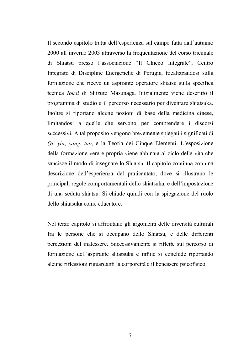 Anteprima della tesi: Concezioni della corporeità e del benessere psicofisico: esperienze di formazione di uno shiatsuka, Pagina 6
