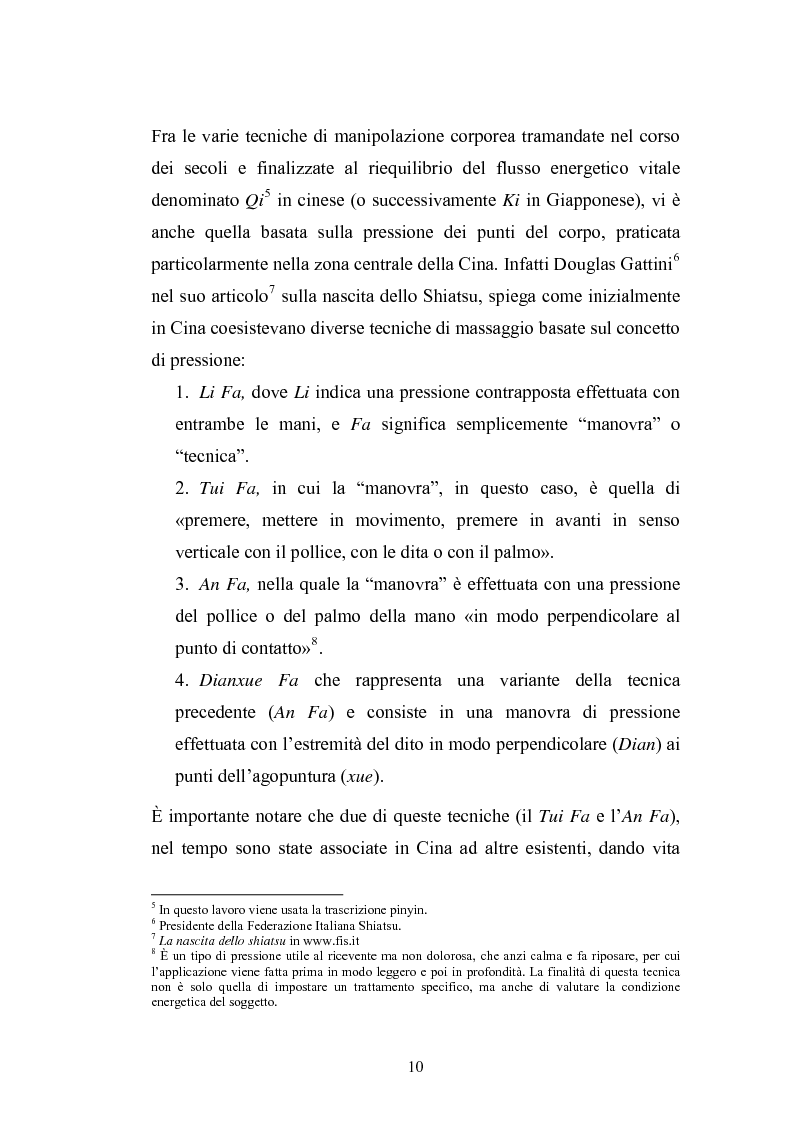 Anteprima della tesi: Concezioni della corporeità e del benessere psicofisico: esperienze di formazione di uno shiatsuka, Pagina 9