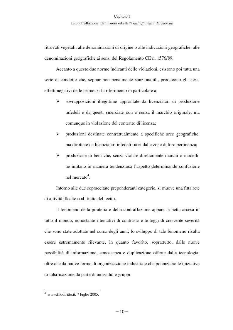 Anteprima della tesi: Gli effetti economici del reato di contraffazione, Pagina 9