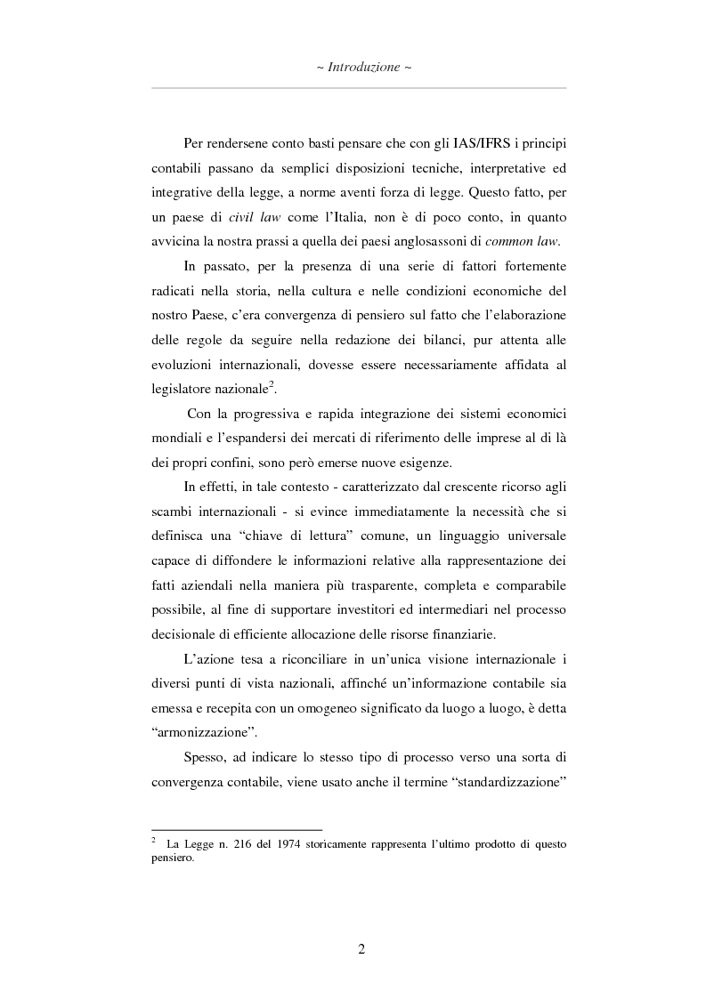 Anteprima della tesi: L'applicazione degli IAS/IFRS al bilancio di esercizio, Pagina 3