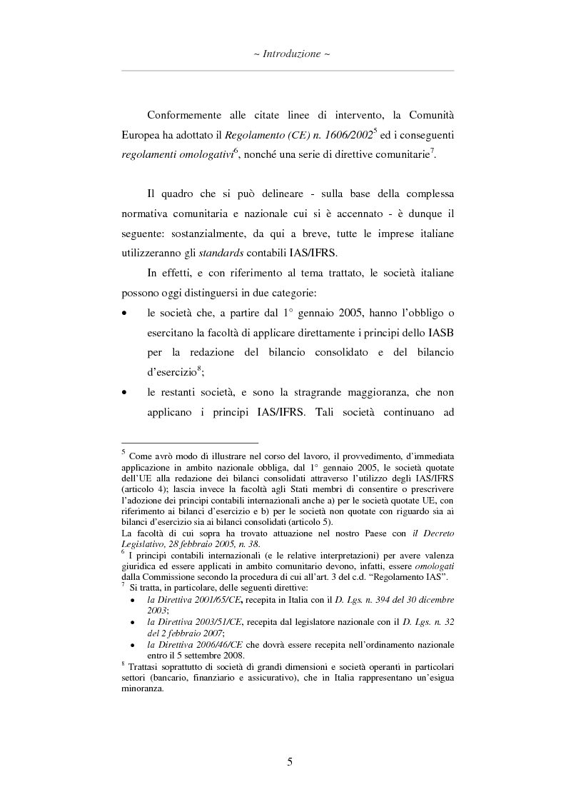 Anteprima della tesi: L'applicazione degli IAS/IFRS al bilancio di esercizio, Pagina 6