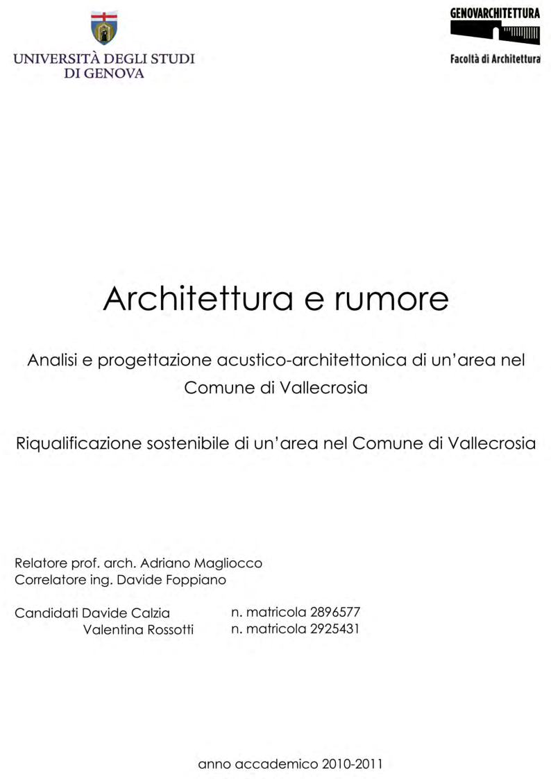 Anteprima della tesi: Architettura e rumore, Pagina 1