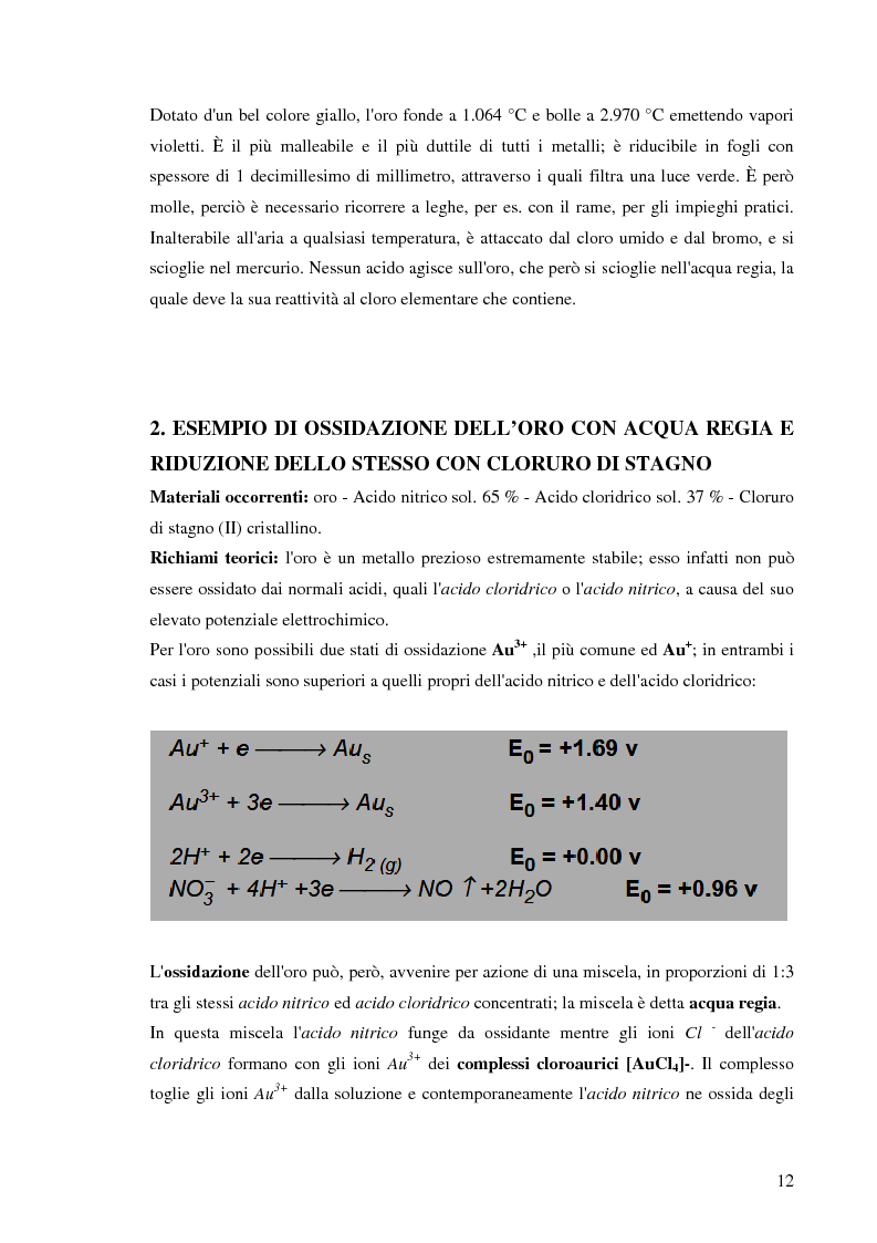 Anteprima della tesi: Processi idrometallurgici in scala di laboratorio per l'estrazione di oro da minerali (cnr roma), Pagina 13