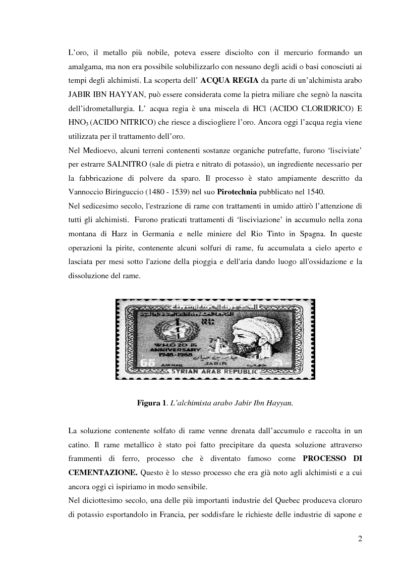 Anteprima della tesi: Processi idrometallurgici in scala di laboratorio per l'estrazione di oro da minerali (cnr roma), Pagina 3