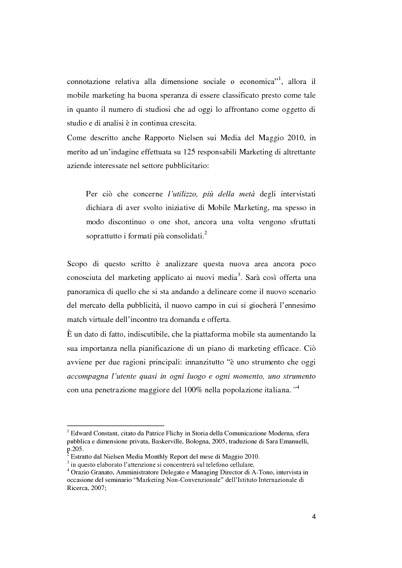 Anteprima della tesi: Mobile marketing. Passato, presente e futuro del nuovo marketing one to one, Pagina 3