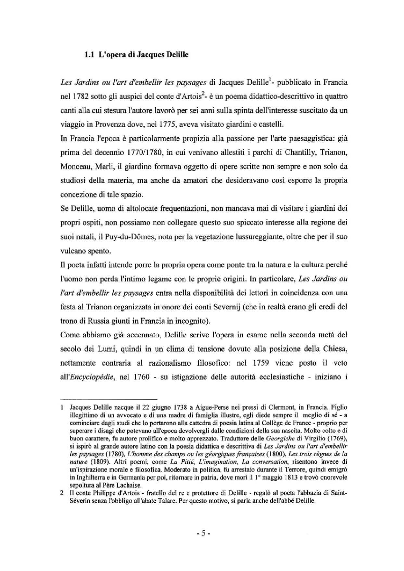 Anteprima della tesi: Sady: Les Jardins di Jacques Delille nella traduzione di Aleksandr Fedorovic Voejkov, Pagina 3