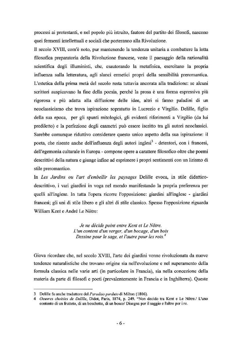 Anteprima della tesi: Sady: Les Jardins di Jacques Delille nella traduzione di Aleksandr Fedorovic Voejkov, Pagina 4