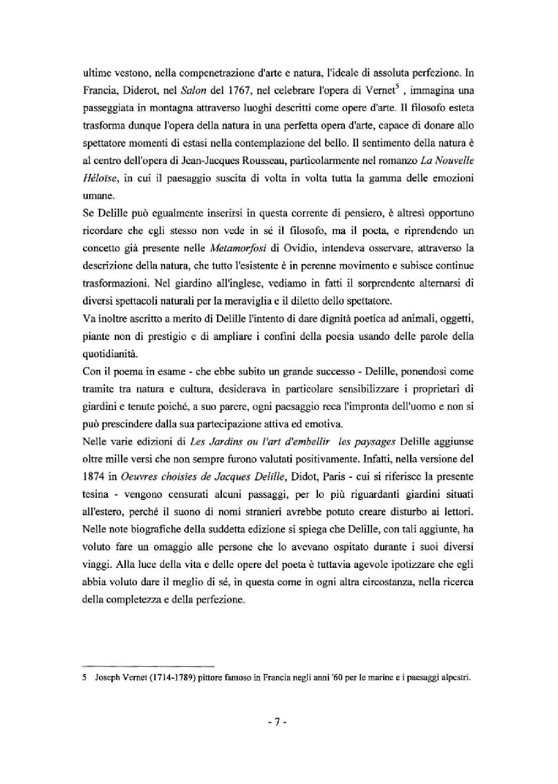 Anteprima della tesi: Sady: Les Jardins di Jacques Delille nella traduzione di Aleksandr Fedorovic Voejkov, Pagina 5