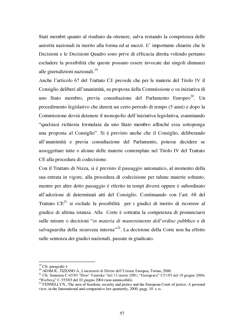 Anteprima della tesi: La Cooperazione di Polizia e Giudiziaria in materia penale - genesi, evoluzione e prospettive nell'Unione Europea, Pagina 10