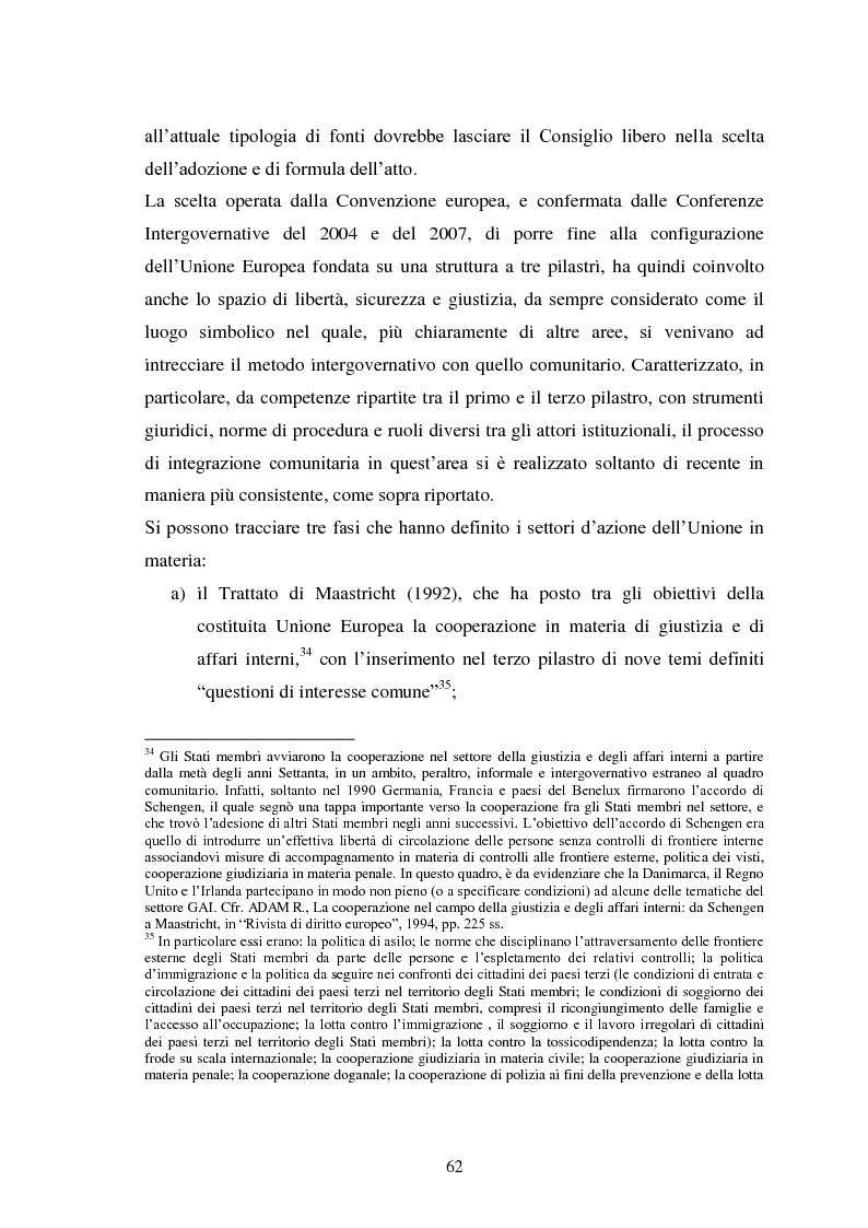 Anteprima della tesi: La Cooperazione di Polizia e Giudiziaria in materia penale - genesi, evoluzione e prospettive nell'Unione Europea, Pagina 15