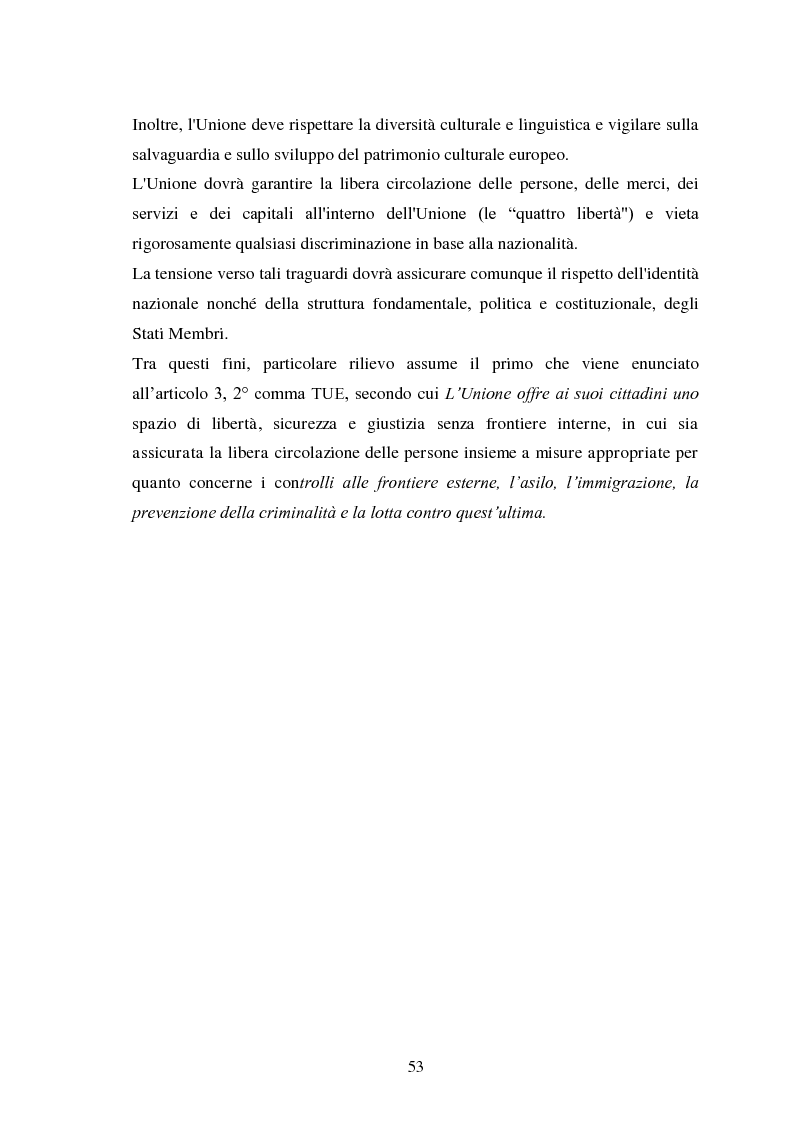 Anteprima della tesi: La Cooperazione di Polizia e Giudiziaria in materia penale - genesi, evoluzione e prospettive nell'Unione Europea, Pagina 6