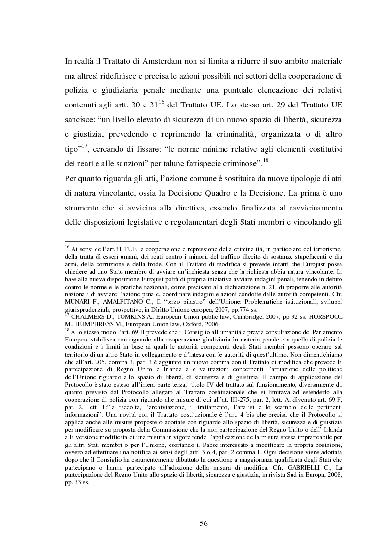 Anteprima della tesi: La Cooperazione di Polizia e Giudiziaria in materia penale - genesi, evoluzione e prospettive nell'Unione Europea, Pagina 9