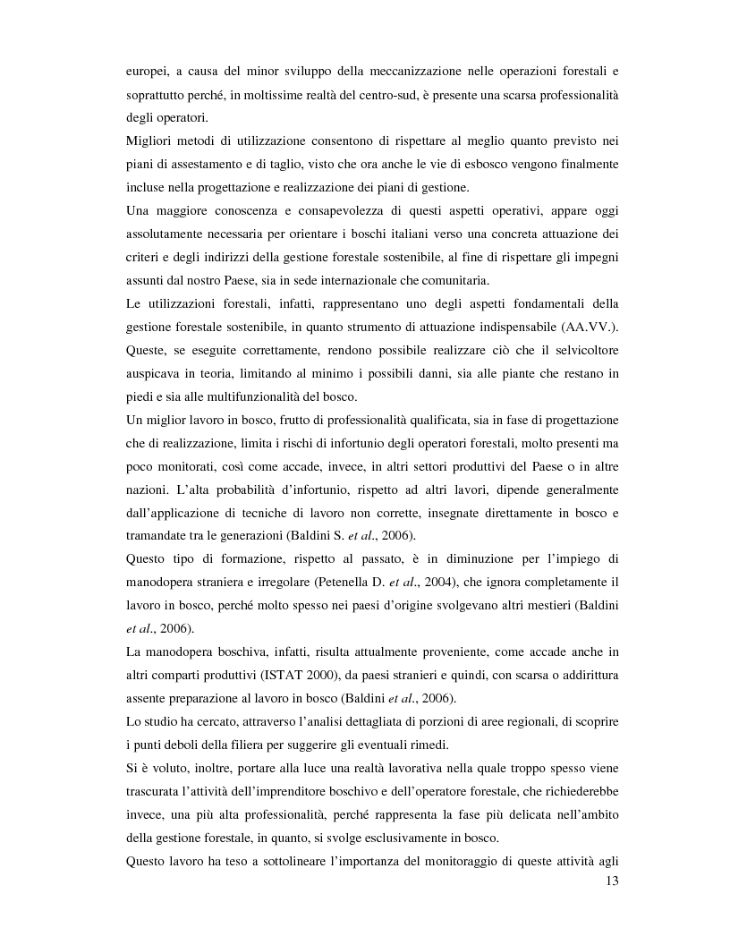 Anteprima della tesi: Confronto fra diverse tipologie di abbattimento ed esbosco in tre regioni italiane, Pagina 6