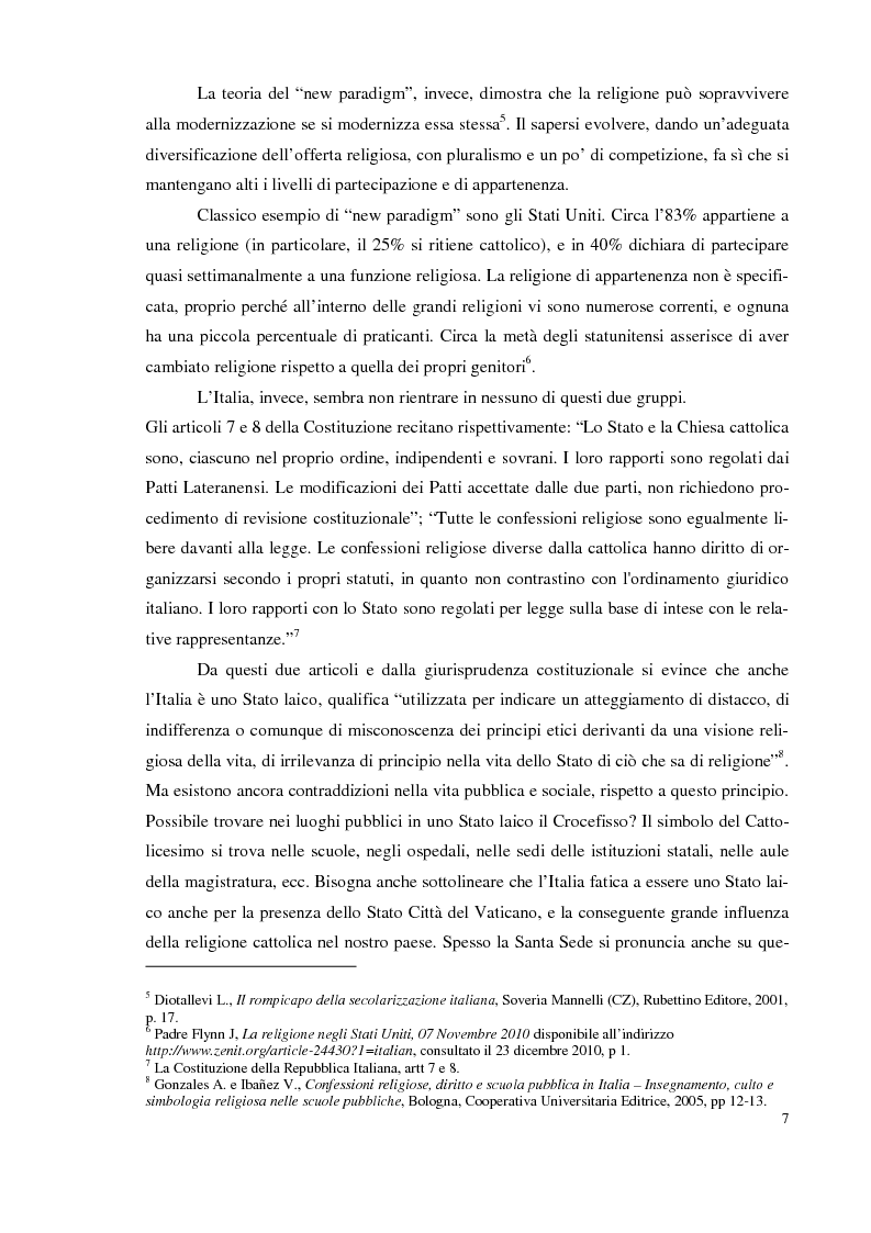 Anteprima della tesi: I giovani e la religione, tra coerenza e contraddizione. Un'indagine tra gli studenti del corso di mediazione dell'Università dell'Insubria., Pagina 5
