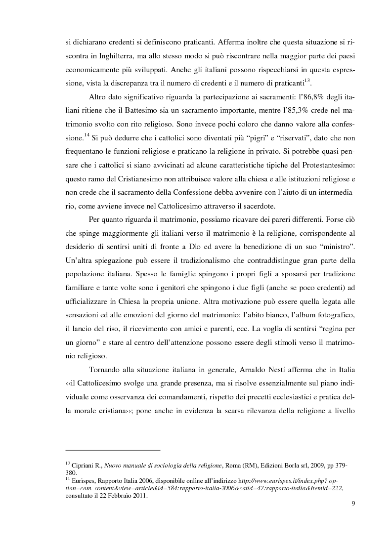 Anteprima della tesi: I giovani e la religione, tra coerenza e contraddizione. Un'indagine tra gli studenti del corso di mediazione dell'Università dell'Insubria., Pagina 7