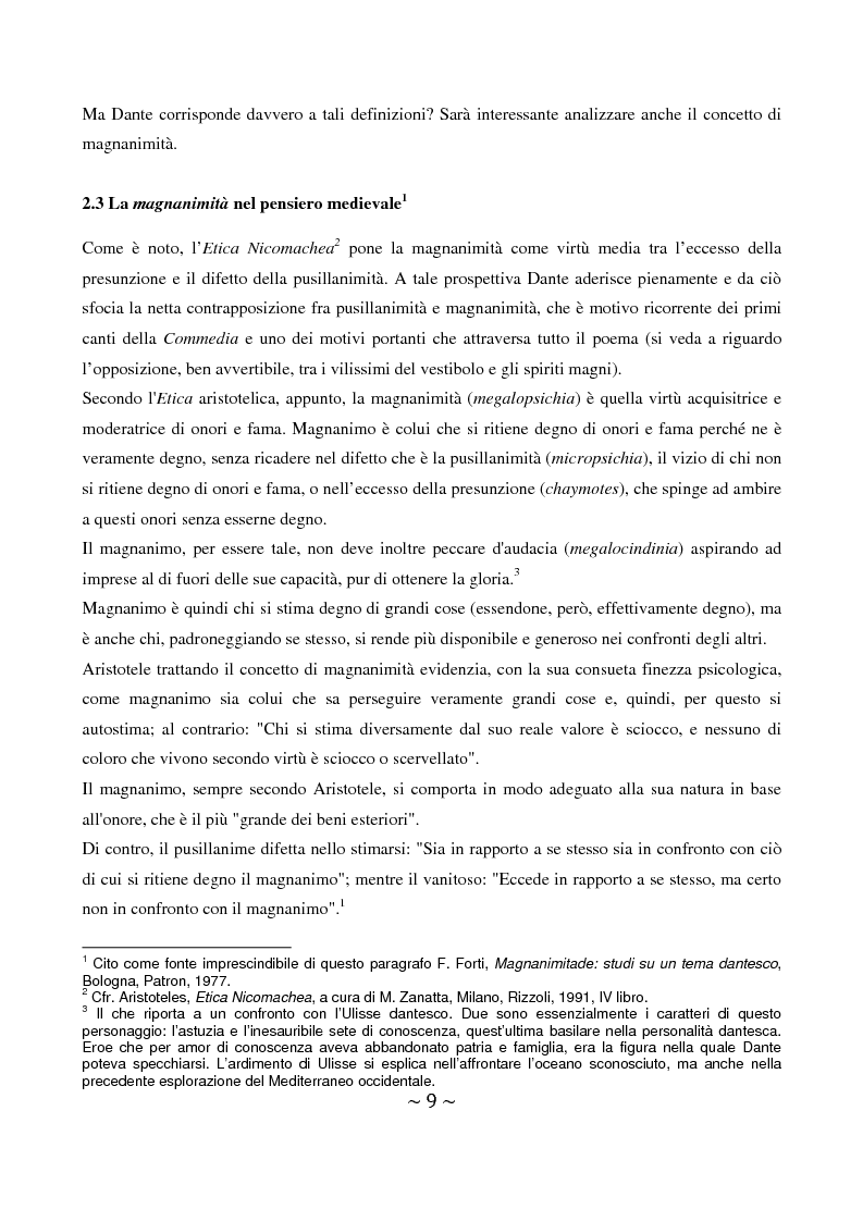 Anteprima della tesi: La superbia in Dante: intimo conflitto tra desiderio di gloria e consapevolezza della sua vanità, Pagina 10