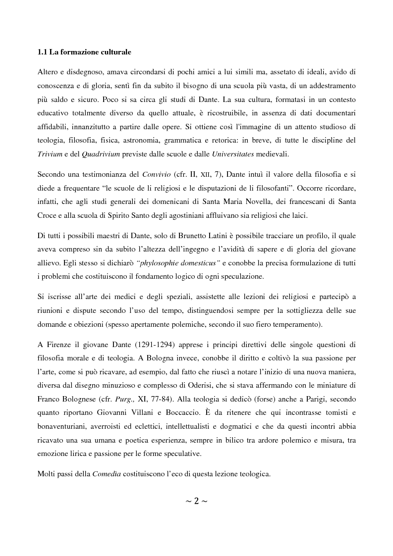 Anteprima della tesi: La superbia in Dante: intimo conflitto tra desiderio di gloria e consapevolezza della sua vanità, Pagina 3