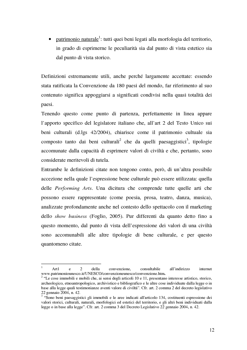 Anteprima della tesi: Il marketing dei beni culturali tra territorio e nuove tecnologie, Pagina 8