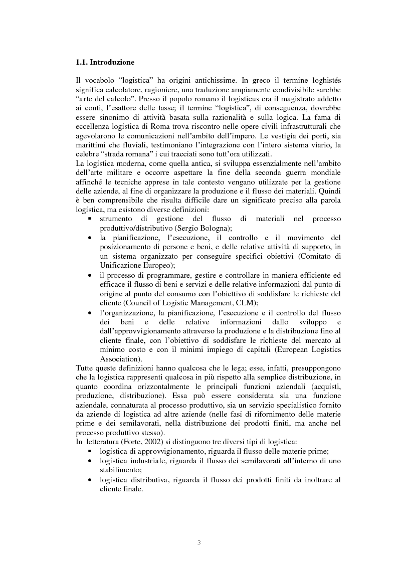 Anteprima della tesi: Il nodo logistico di Gioia Tauro a servizio della Sicilia. Potenzialità e criticità per il settore agrumicolo., Pagina 4