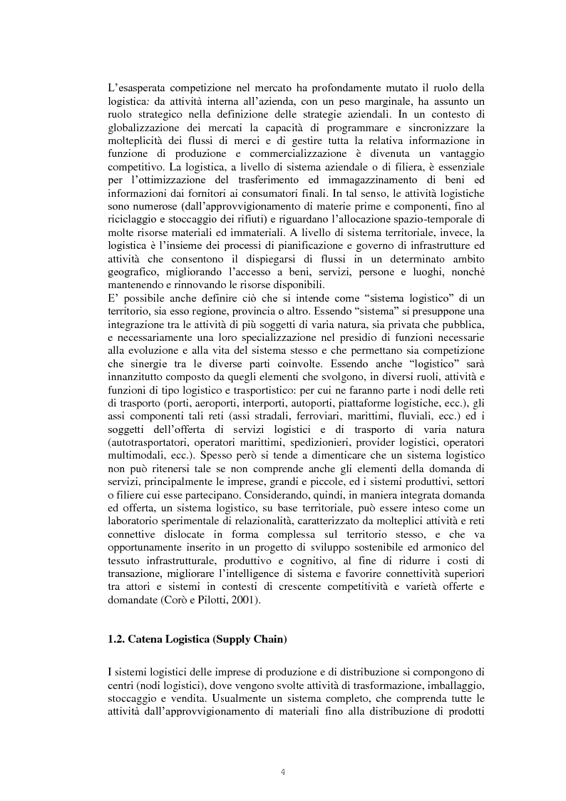 Anteprima della tesi: Il nodo logistico di Gioia Tauro a servizio della Sicilia. Potenzialità e criticità per il settore agrumicolo., Pagina 5